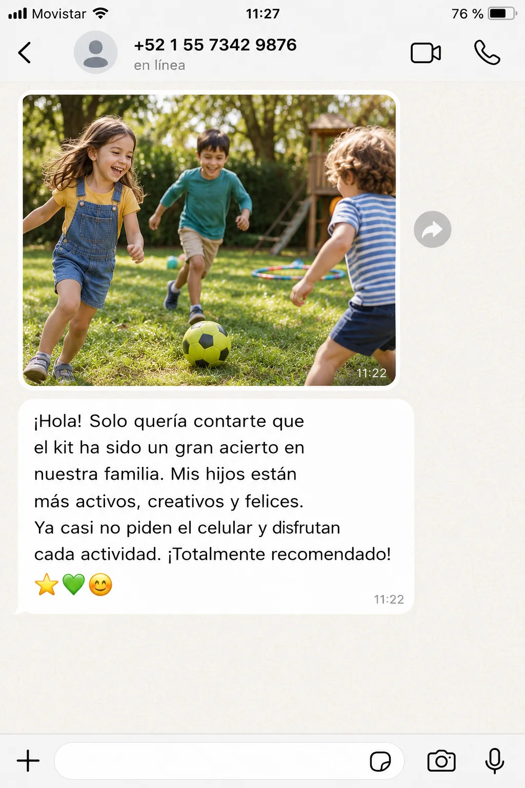 Testimonio de WhatsApp: papá cuenta que sus hijos son más activos y creativos sin celular